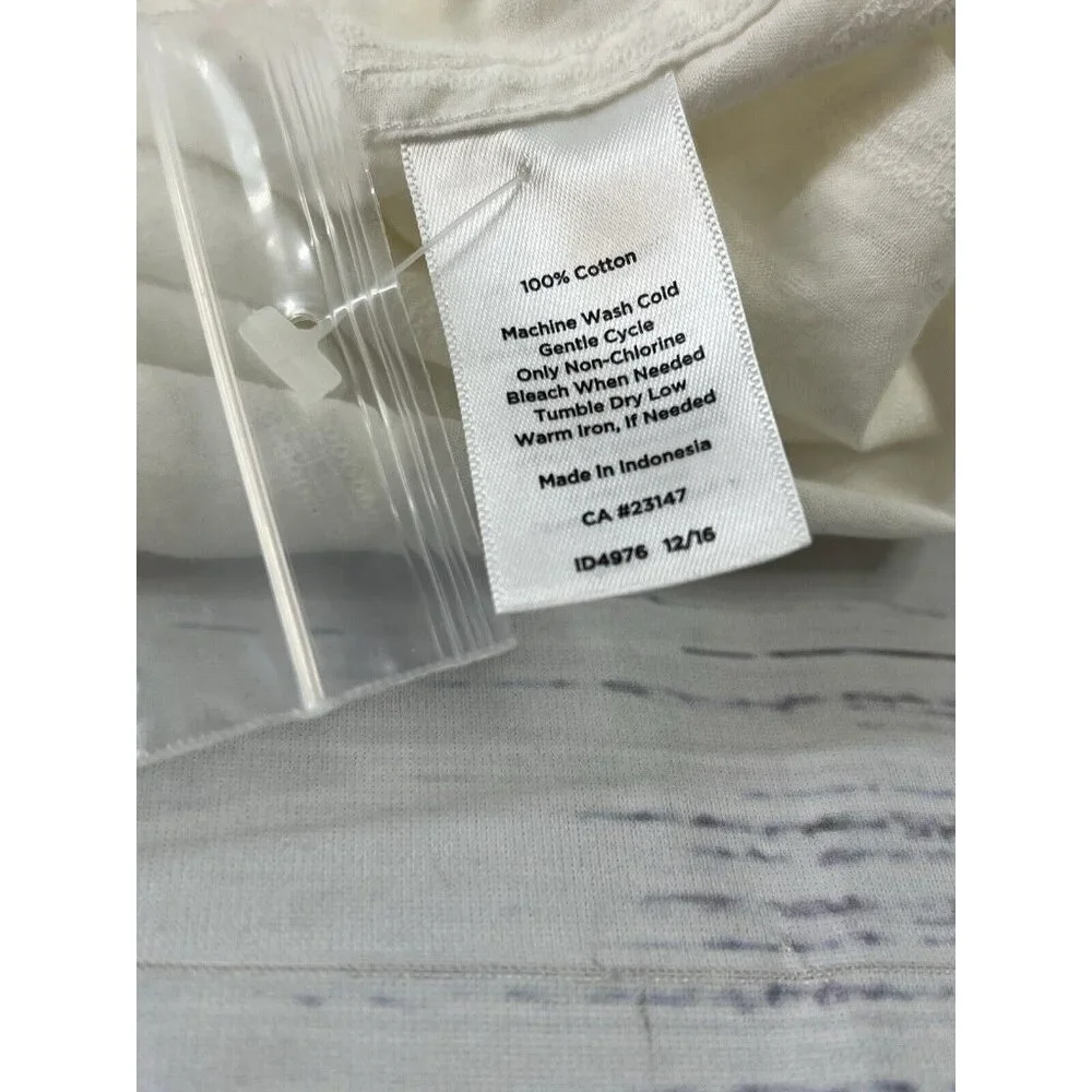 Talbots White Cotton Button Down Blouse Shirt Size XL Career Office Casual - Picture 13 of 14